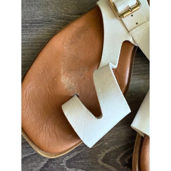 Women’s size 39 white flat sandals - Picture 4 of 8